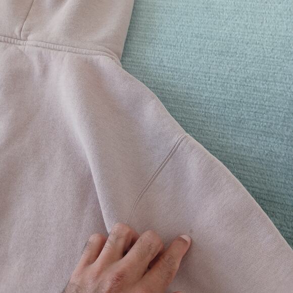 Alexander Wang Hoodie Sweater Womens M Mauve Pink Foundation Terry Logo Casual - Picture 2 of 11